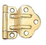 Hoosier Offset McDougal Hinge, Polished Brass