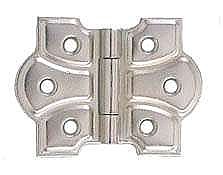 Butterfly Cabinet Hinge Pair, Polished Nickel