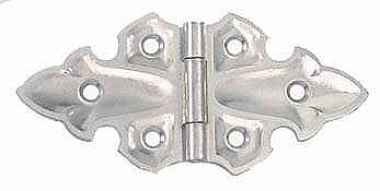 Butterfly Cabinet Hinge Pair, Polished Nickel