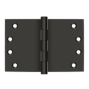 Solid Brass 4" x 6" Square Hinge - Pair - Oil Rubbed Bronze