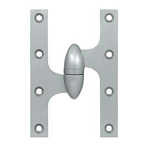 Solid Brass Olive Knuckle Hinge - 6" x 4" - LEFT