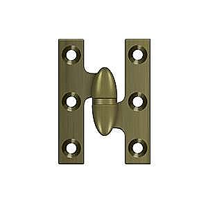 Solid Brass Olive Knuckle Hinge - 2" x 1-1/2" - RIGHT