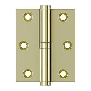 Solid Brass 3" x 2-1/2" Lift Off  Hinge