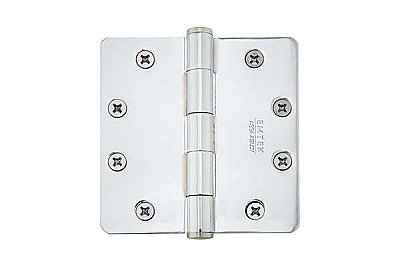 4.5" x 4.5" Steel Door Hinge Pair - Radius Corners