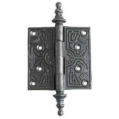 Victorian Cast Iron Door Hinge Pair 3.5" x 3.5"