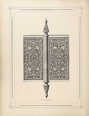 Antique 6" x 6" Cast Bronze Steeple Tip Door Butt Hinge by Hopkins & Dickinson - Circa 1874
