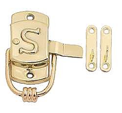 Hoosier "S" Latch - Polished Brass - Left