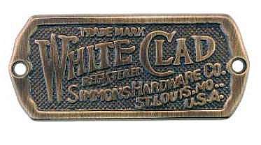 "White Clad" Nameplate - Antique Brass