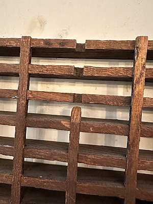 Antique 16" x 24" Wood or Oak Cold Air Return Grate - Circa 1900