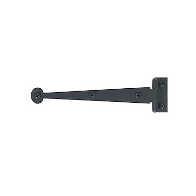 Smooth Iron Bean Strap Hinge Pair - Offset - 6"