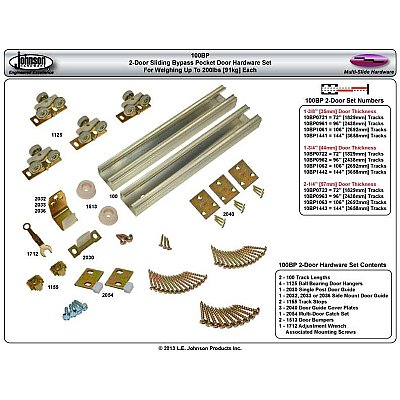 Sliding Bypass Door Hardware Set