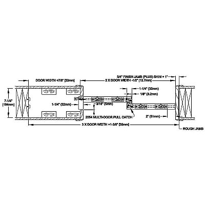 Sliding Bypass Door Hardware Set