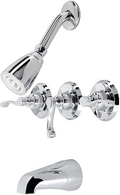 Royal Three-Handle Tub and Shower Faucet - Polished Chrome