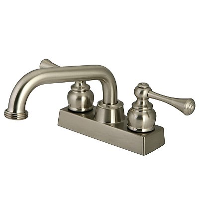 Kingston Brass 3-Hole Deck Mount Laundry or Utility Sink Faucet - Satin Nickel