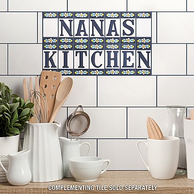 Sevillano Flora Address Number 6 2-1/8" x 4-3/8" Ceramic Wall Tile - Sold by the individual piece