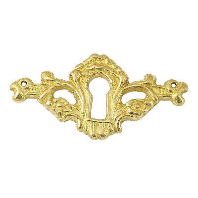 Polished Brass Keyhole Escutcheon