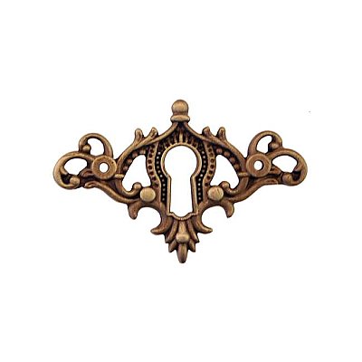Victorian Keyhole Cover - Antique Brass