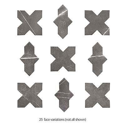 Istanbul Squire Shield Night with Night Cross 6" x 8-3/8" Porcelain Floor and Wall Tile - 48 Tiles Per Case - 9.12 Square Feet