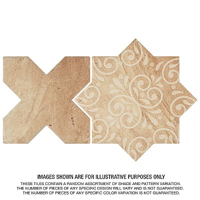 Tech Land Star Fire Temple/Cross Fire 6" x 12" Porcelain Floor & Wall Tile - 1 Tiles Per Case - 0.57 Sq. Ft.