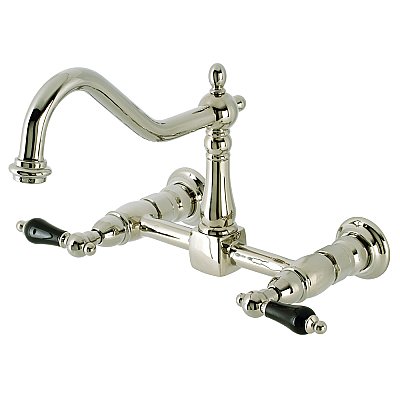 Duchess Wall Mount Bridge Kitchen Faucet -  Polished Nickel