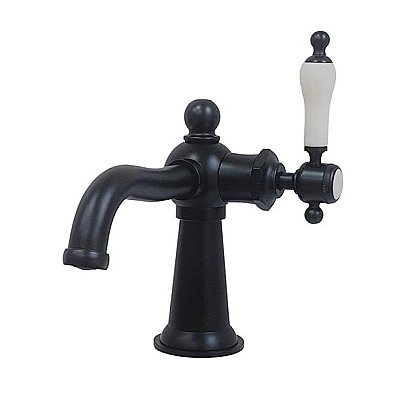 Nautical Single-Handle Bathroom Faucet with Push Pop-Up Drain - Matt Black