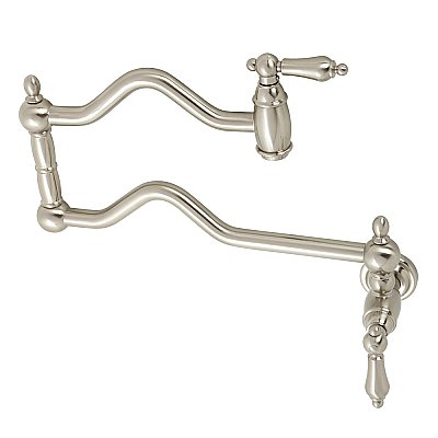 Heritage Wall Mount Pot Filler -  Brushed Nickel