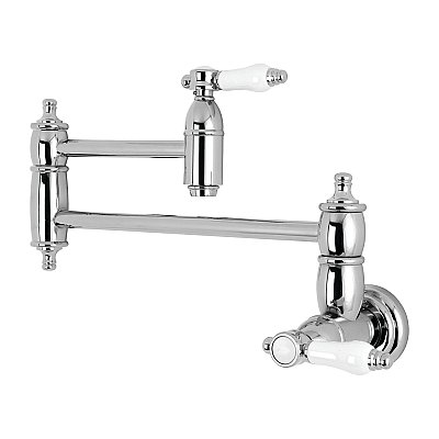 Bel-Air Wall Mount Pot Filler Kitchen Faucet -  Polished Chrome