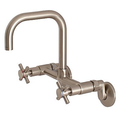 Concord 8-Inch Adjustable Center Wall Mount Kitchen Faucet -  Brushed Nickel