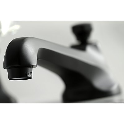 Essex Widespread Lavatory Faucet - Metal Cross Handles - Matte Black