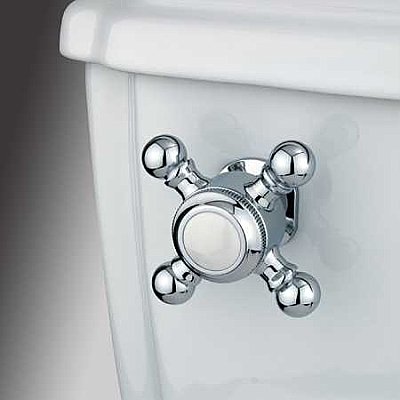 Buckingham Toilet Flush Cross Handle - Polished Chrome