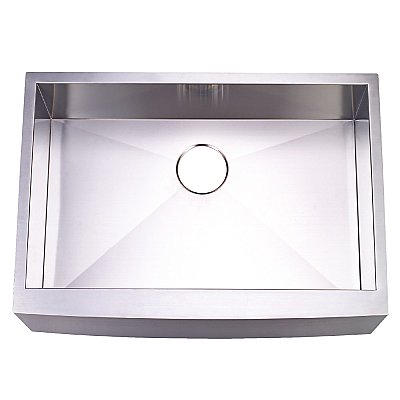 Gourmetier Apron Front Farmhouse Single Bowl Kitchen Sink - Brushed Stainless Steel