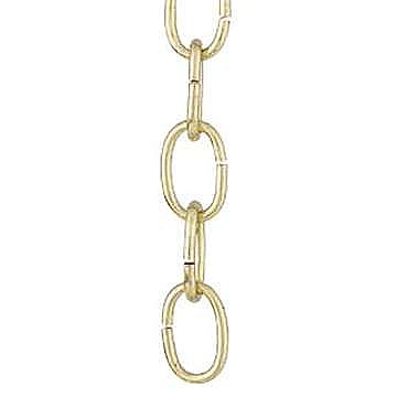 Baby Oval Lamp Chain, Steel - Brass