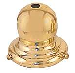 Shade Holder, Polished & Lacquered. 2-1/4" Shade Holder with Key slot