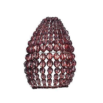 Glass Beaded Light Bulb Cover - Candelabra - Amethyst