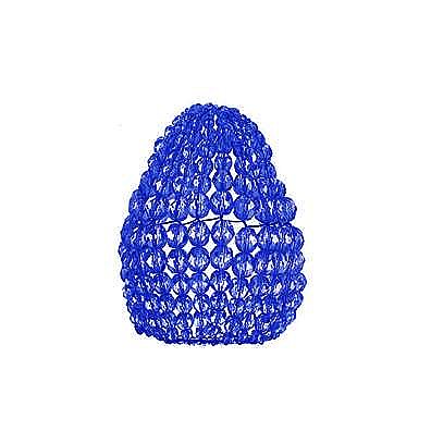 Glass Beaded Light Bulb Cover - Candelabra - Blue