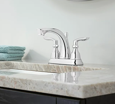 Price Pfister Avalon 4" Centerset Bathroom Faucet - Polished Chrome