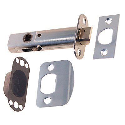 Passage Tubular Door Latch - 2-3/4 Backset - Brushed Nickel