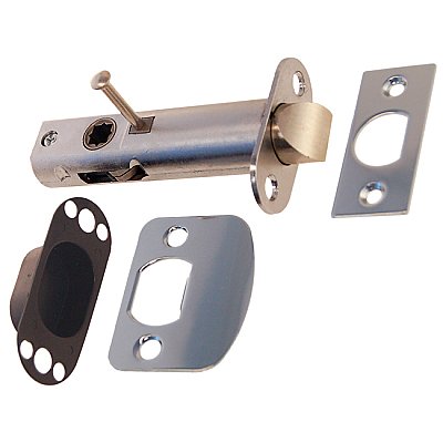 Heavy Duty Privacy Tubular Door Latch - 2-3/4 Backset - Polished Nickel