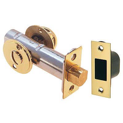 Interior Door Deadbolt With Emergency Release - Polished Brass Lacquered