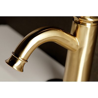 Fauceture Royale Single-Handle Monoblock Bathroom Faucet - Brushed Brass
