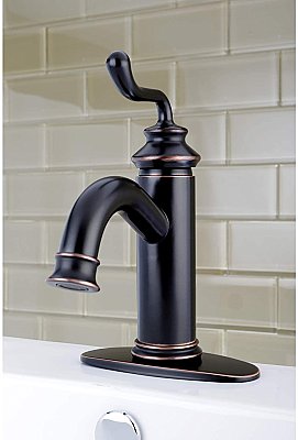Fauceture Royale Single-Handle Monoblock Bathroom Faucet - Naples Bronze