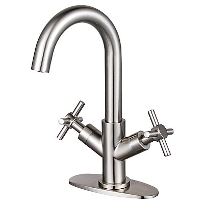 Fauceture LS8458JX Concord Two-Handle Bathroom Faucet with Push Pop-Up, Brushed Nickel