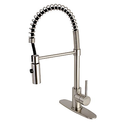 Gourmetier LS8778DL Concord Single-Handle Pre-Rinse Kitchen Faucet, Brushed Nickel