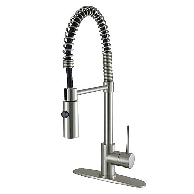 Gourmetier LS8778NYL New York Single-Handle Pre-Rinse Kitchen Faucet, Brushed Nickel