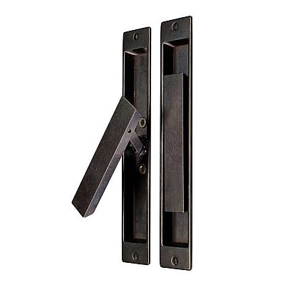 Pocket Door Lift and Slide Pull with Folding Handle