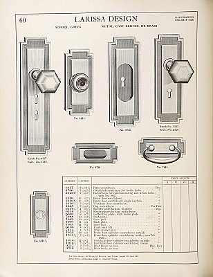 Antique Wrought Bronze Door Set in "Larissa" Design by Lockwood Mfg. - Circa 1914