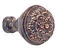 Louis XIII Small Cabinet Knob, Antique Copper