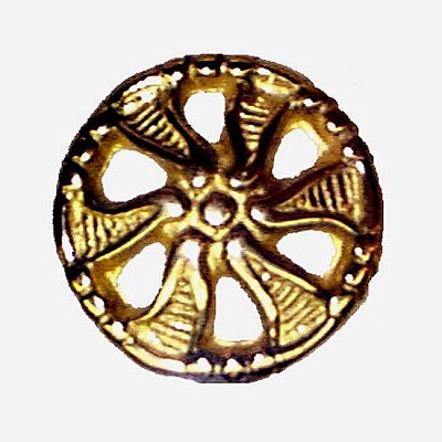 Brass Swirl Knob, Small