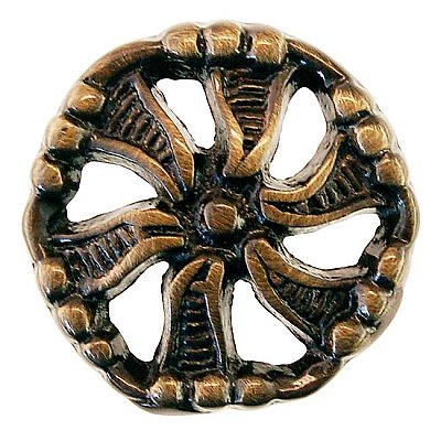 Antique Brass Swirl Knob, Large