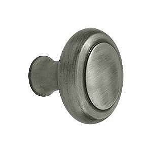 Solid Brass Incised Cabinet Knob, 1-3/4" Diameter